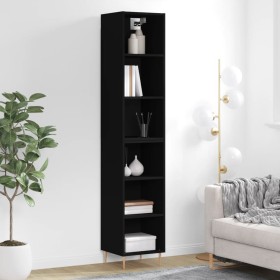 Tall black plywood sideboard 34.5x32.5x180 cm by vidaXL, Sideboards - Ref: Foro24-3189814, Price: 79,41 €, Discount: %