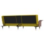 Sofá cama con portavasos terciopelo amarillo de vidaXL, Sofás - Ref: Foro24-351855, Precio: 320,99 €, Descuento: %