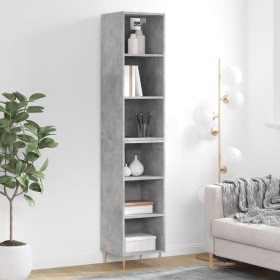 Concrete gray plywood sideboard 34.5x32.5x180 cm by vidaXL, Sideboards - Ref: Foro24-3189817, Price: 83,99 €, Discount: %