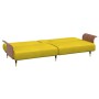 Sofá cama con portavasos terciopelo amarillo de vidaXL, Sofás - Ref: Foro24-351855, Precio: 320,99 €, Descuento: %