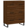 Aparador alto madera contrachapada marrón roble 69,5x34x180 cm de vidaXL, Aparadores - Ref: Foro24-3189412, Precio: 171,37 €,...