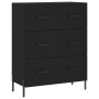 Aparador alto madera contrachapada negro 69,5x34x180 cm de vidaXL, Aparadores - Ref: Foro24-3189390, Precio: 180,83 €, Descue...