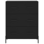 Aparador alto madera contrachapada negro 69,5x34x180 cm de vidaXL, Aparadores - Ref: Foro24-3189390, Precio: 180,83 €, Descue...