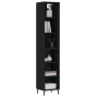 Aparador alto madera contrachapada negro 34,5x32,5x180 cm de vidaXL, Aparadores - Ref: Foro24-3189846, Precio: 87,52 €, Descu...