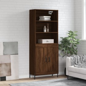 Tall oak brown plywood sideboard 69.5x34x180 cm by vidaXL, Sideboards - Ref: Foro24-3189972, Price: 136,99 €, Discount: %