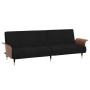 Schlafsofa mit Getränkehalter aus schwarzem Samt von vidaXL, Sofas - Ref: Foro24-351854, Preis: 304,27 €, Rabatt: %