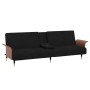 Schlafsofa mit Getränkehalter aus schwarzem Samt von vidaXL, Sofas - Ref: Foro24-351854, Preis: 304,27 €, Rabatt: %