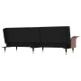 Sofá cama con portavasos terciopelo negro de vidaXL, Sofás - Ref: Foro24-351854, Precio: 302,99 €, Descuento: %