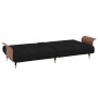 Sofá cama con portavasos terciopelo negro de vidaXL, Sofás - Ref: Foro24-351854, Precio: 302,99 €, Descuento: %