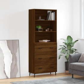 Tall oak brown plywood sideboard 69.5x34x180 cm by vidaXL, Sideboards - Ref: Foro24-3189404, Price: 158,84 €, Discount: %