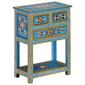 Solid mango wood turquoise sideboard 55x30x76 cm by vidaXL, Sideboards - Ref: Foro24-355011, Price: 177,82 €, Discount: %