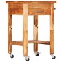 Carrito de cocina madera maciza de acacia 55x55x89 cm de vidaXL, Carros de cocina y comedor - Ref: Foro24-355013, Precio: 193...