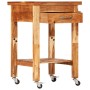 Carrito de cocina madera maciza de acacia 55x55x89 cm de vidaXL, Carros de cocina y comedor - Ref: Foro24-355013, Precio: 193...