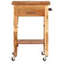 Carrito de cocina madera maciza de acacia 55x55x89 cm de vidaXL, Carros de cocina y comedor - Ref: Foro24-355013, Precio: 193...