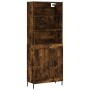 Aparador alto madera contrachapada roble ahumado 69,5x34x180 cm de vidaXL, Aparadores - Ref: Foro24-3189970, Precio: 131,99 €...