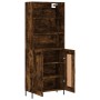 Aparador alto madera contrachapada roble ahumado 69,5x34x180 cm de vidaXL, Aparadores - Ref: Foro24-3189970, Precio: 131,99 €...