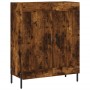 Aparador alto madera contrachapada roble ahumado 69,5x34x180 cm de vidaXL, Aparadores - Ref: Foro24-3189970, Precio: 131,99 €...