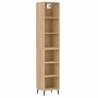 Aparador de madera contrachapada color roble 34,5x32,5x180 cm de vidaXL, Aparadores - Ref: Foro24-3189848, Precio: 84,06 €, D...