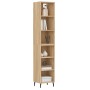 Aparador de madera contrachapada color roble 34,5x32,5x180 cm de vidaXL, Aparadores - Ref: Foro24-3189848, Precio: 84,06 €, D...