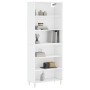 White engineered wood tall sideboard 69.5x32.5x180 cm by vidaXL, Sideboards - Ref: Foro24-3189557, Price: 115,68 €, Discount: %