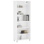 Tall white engineered wood sideboard 69.5x32.5x180 cm by vidaXL, Sideboards - Ref: Foro24-3189549, Price: 116,08 €, Discount: %