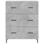 Aparador alto madera contrachapada gris hormigón 69,5x34x180 cm de vidaXL, Aparadores - Ref: Foro24-3189401, Precio: 154,07 €...