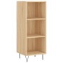 Plywood oak-colored wooden sideboard 34.5x32.5x180 cm by vidaXL, Sideboards - Ref: Foro24-3189824, Price: 79,80 €, Discount: %