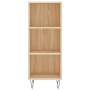 Plywood oak-colored wooden sideboard 34.5x32.5x180 cm by vidaXL, Sideboards - Ref: Foro24-3189824, Price: 79,80 €, Discount: %