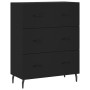 Aparador alto madera contrachapada negro 69,5x34x180 cm de vidaXL, Aparadores - Ref: Foro24-3189398, Precio: 178,60 €, Descue...