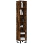 Tall smoked oak veneer sideboard 34.5x32.5x180 cm by vidaXL, Sideboards - Ref: Foro24-3189858, Price: 77,84 €, Discount: %