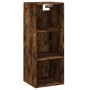 Tall smoked oak veneer sideboard 34.5x32.5x180 cm by vidaXL, Sideboards - Ref: Foro24-3189858, Price: 77,84 €, Discount: %