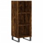 Tall smoked oak veneer sideboard 34.5x32.5x180 cm by vidaXL, Sideboards - Ref: Foro24-3189858, Price: 77,84 €, Discount: %