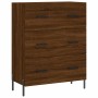 Aparador alto madera contrachapada marrón roble 69,5x34x180 cm de vidaXL, Aparadores - Ref: Foro24-3189396, Precio: 183,56 €,...