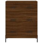 Aparador alto madera contrachapada marrón roble 69,5x34x180 cm de vidaXL, Aparadores - Ref: Foro24-3189396, Precio: 183,56 €,...