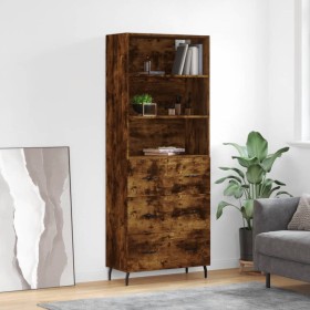 Aparador alto madera contrachapada roble ahumado 69,5x34x180 cm de vidaXL, Aparadores - Ref: Foro24-3189402, Precio: 151,99 €...