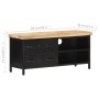 Massiver TV-Schrank aus rauem Mangoholz, 90 x 30 x 41 cm von vidaXL, TV-Möbel - Ref: Foro24-320662, Preis: 152,42 €, Rabatt: %