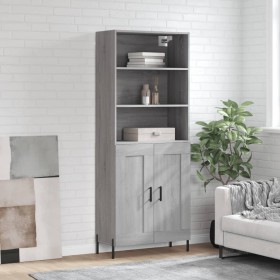 Aparador alto madera contrachapada gris sonoma 69,5x34x180 cm de vidaXL, Aparadores - Ref: Foro24-3189971, Precio: 135,99 €, ...