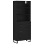 Aparador alto madera contrachapada negro 69,5x34x180 cm de vidaXL, Aparadores - Ref: Foro24-3189406, Precio: 188,99 €, Descue...