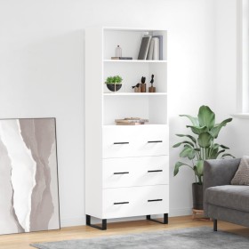 High glossy white plywood sideboard 69.5x34x180 cm by vidaXL, Sideboards - Ref: Foro24-3189407, Price: 162,99 €, Discount: %