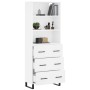 Aparador alto madera contrachapada blanco brillo 69,5x34x180 cm de vidaXL, Aparadores - Ref: Foro24-3189407, Precio: 162,50 €...