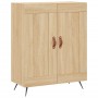 Aparador alto madera contrachapada color roble 69,5x34x180 cm de vidaXL, Aparadores - Ref: Foro24-3189928, Precio: 129,17 €, ...