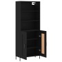 Aparador alto madera contrachapada negro 69,5x34x180 cm de vidaXL, Aparadores - Ref: Foro24-3189966, Precio: 163,86 €, Descue...