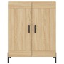 Tall plywood oak-colored highboard 69.5x34x180 cm by vidaXL, Sideboards - Ref: Foro24-3189968, Price: 133,99 €, Discount: %