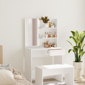 Dresser with white mirror 74.5x40x141 cm by vidaXL, Bedroom Dressers - Ref: Foro24-802804, Price: 86,64 €, Discount: %