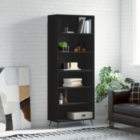 Tall black engineered wood sideboard 69.5x32.5x180 cm by vidaXL, Sideboards - Ref: Foro24-3189542, Price: 120,89 €, Discount: %