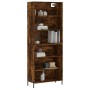 Aparador alto madera ingeniería roble ahumado 69,5x32,5x180 cm de vidaXL, Aparadores - Ref: Foro24-3189586, Precio: 115,66 €,...