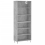 Aparador alto madera ingeniería gris hormigón 69,5x32,5x180 cm de vidaXL, Aparadores - Ref: Foro24-3189545, Precio: 109,70 €,...