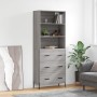 Aparador alto madera contrachapada gris sonoma 69,5x34x180 cm de vidaXL, Aparadores - Ref: Foro24-3189395, Precio: 170,21 €, ...