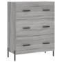 Aparador alto madera contrachapada gris sonoma 69,5x34x180 cm de vidaXL, Aparadores - Ref: Foro24-3189395, Precio: 170,21 €, ...