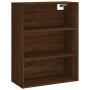 Aparador alto madera de ingeniería marrón roble 69,5x32,5x180cm de vidaXL, Aparadores - Ref: Foro24-3189548, Precio: 113,86 €...